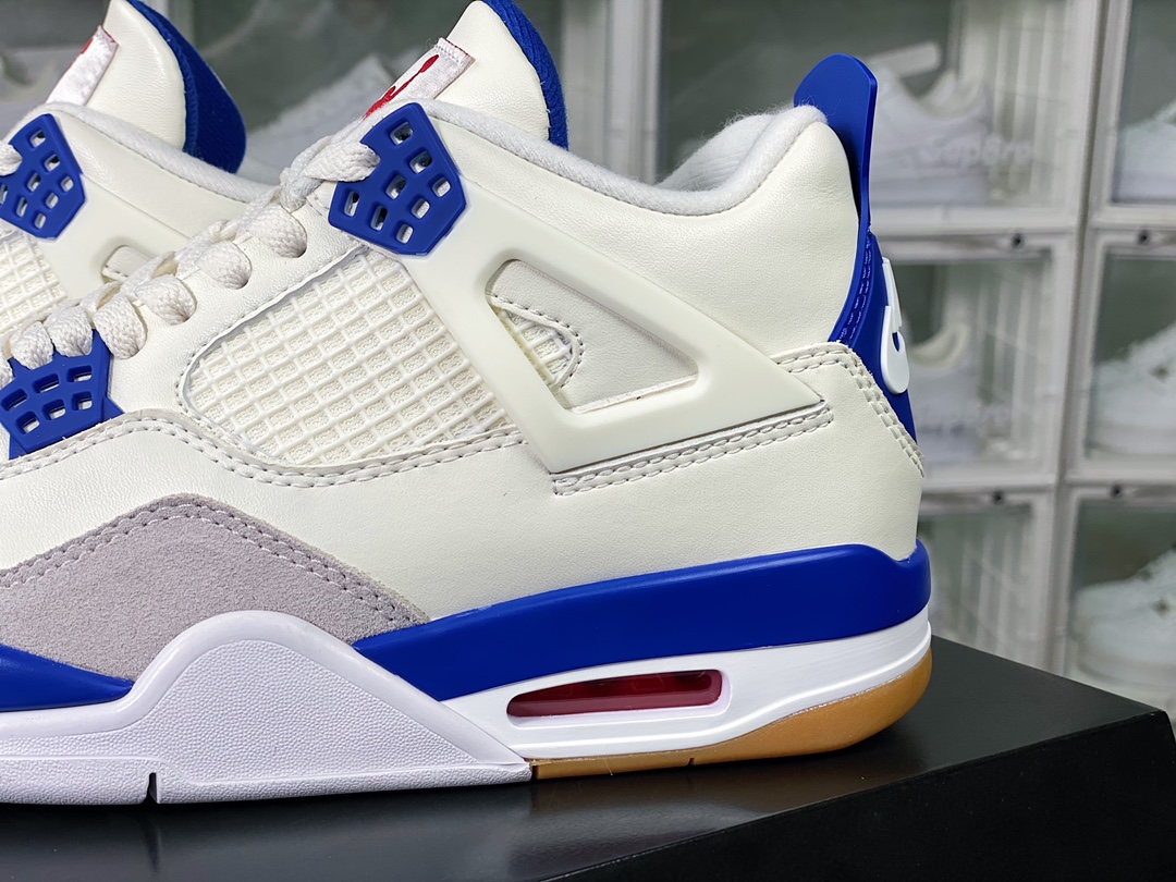 280 SB x Air Jordan 4 Retro SP”Blue Sapphire”迈克尔·乔丹AJ4代中帮篮球鞋“联名白蓝生胶”DR5415-104