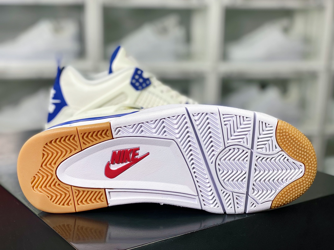 280 SB x Air Jordan 4 Retro SP”Blue Sapphire”迈克尔·乔丹AJ4代中帮篮球鞋“联名白蓝生胶”DR5415-104