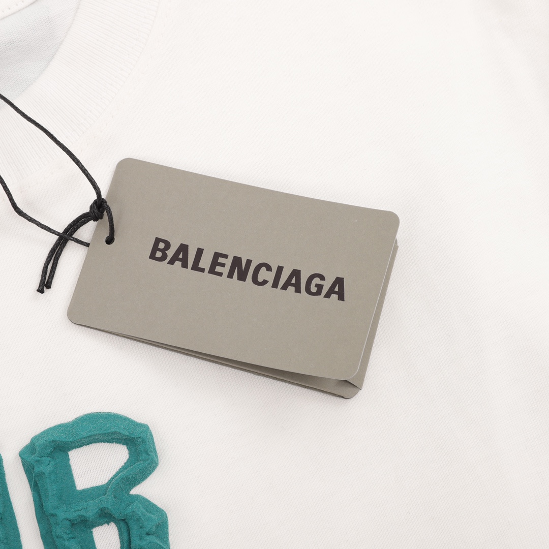 170 Balenciaga/巴黎世家BLCG 双B字母立体发泡短袖T恤