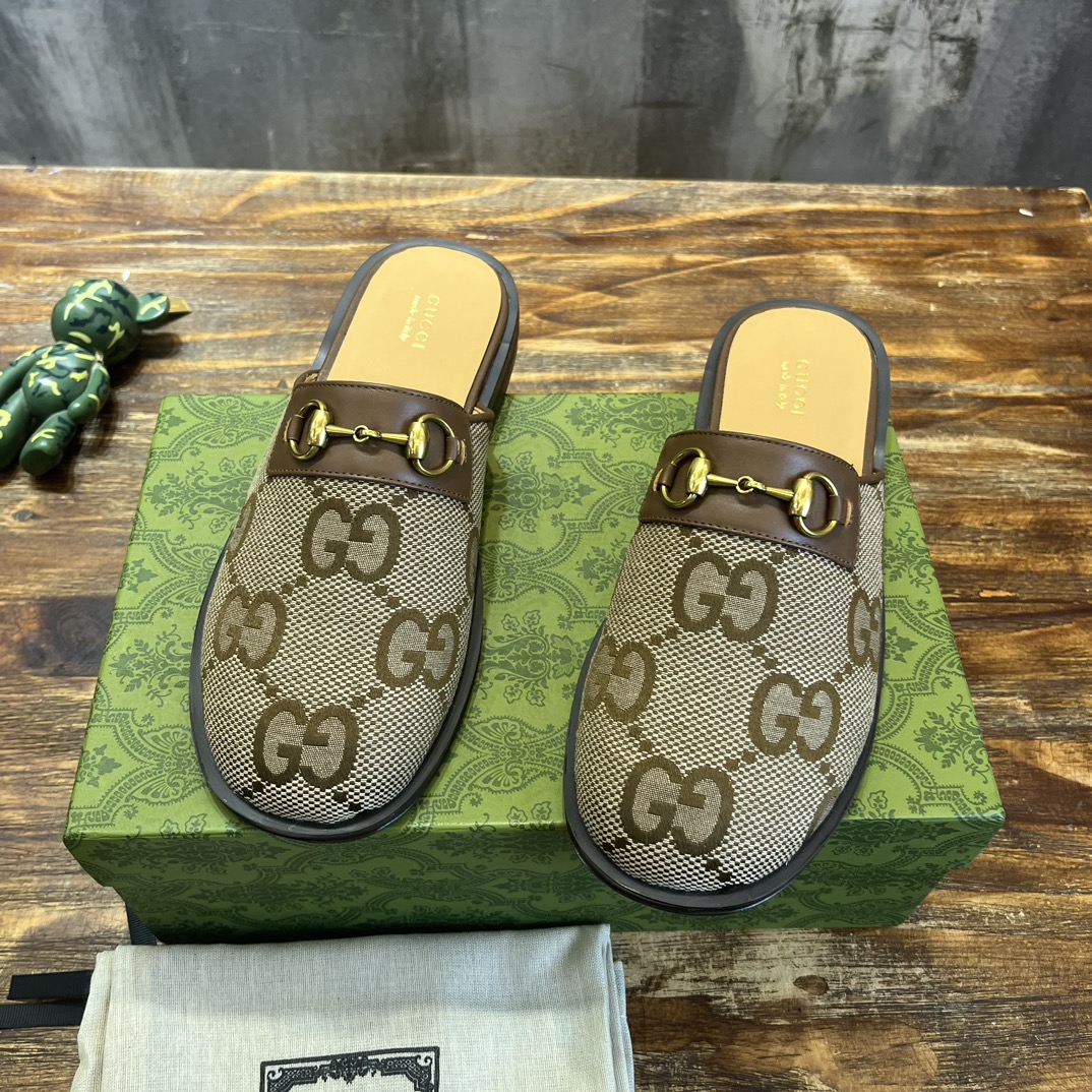 Gucci 新款男士马衔扣拖鞋