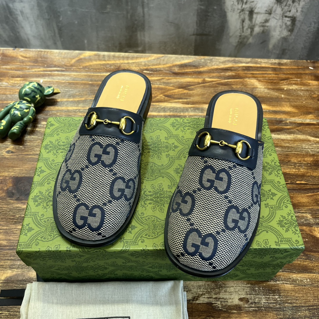 Gucci 新款男士马衔扣拖鞋