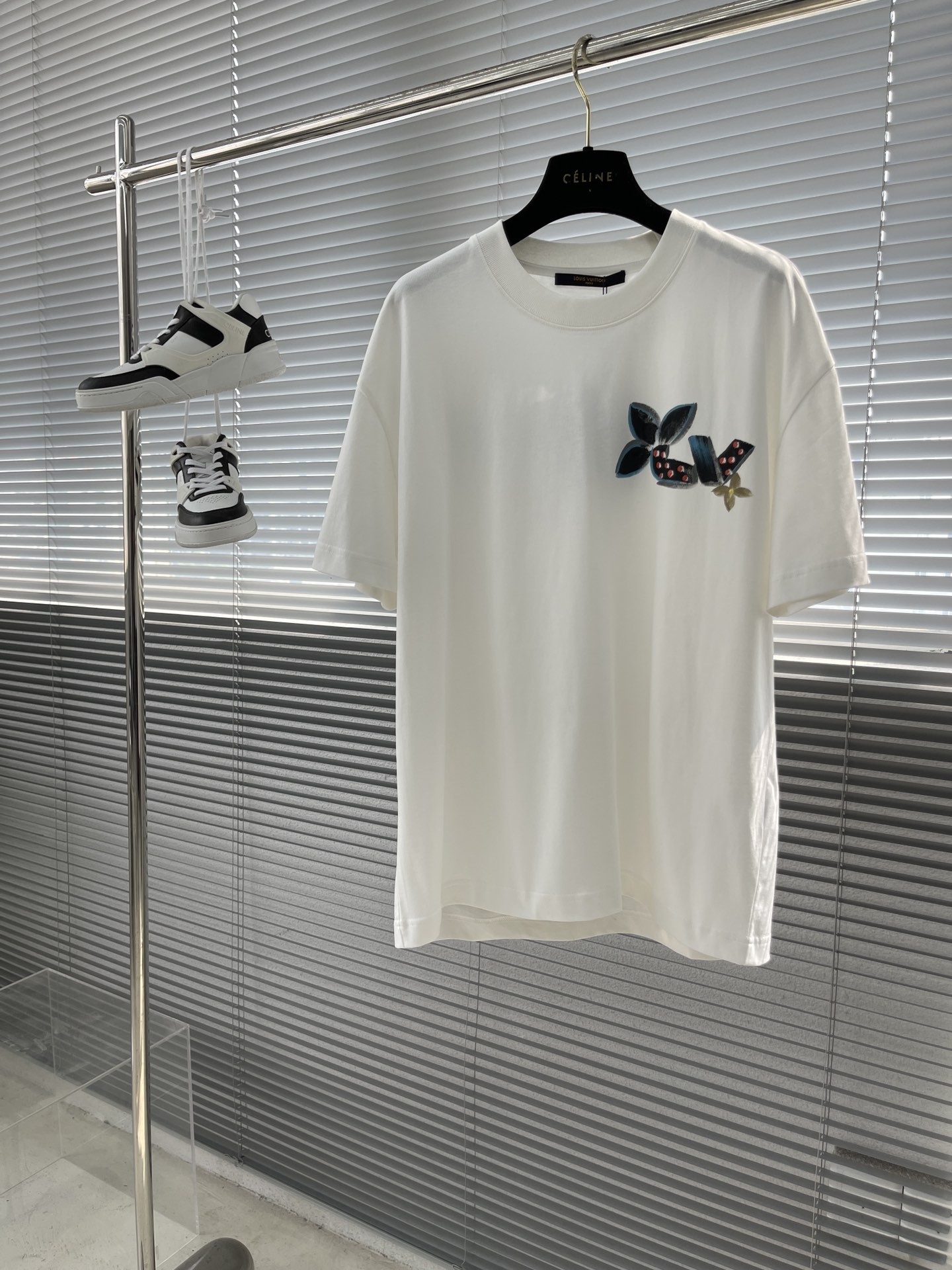 Louis Vuitton Clothing T-Shirt Replcia Cheap
 Black Doodle White Unisex Cotton Summer Collection Fashion Short Sleeve