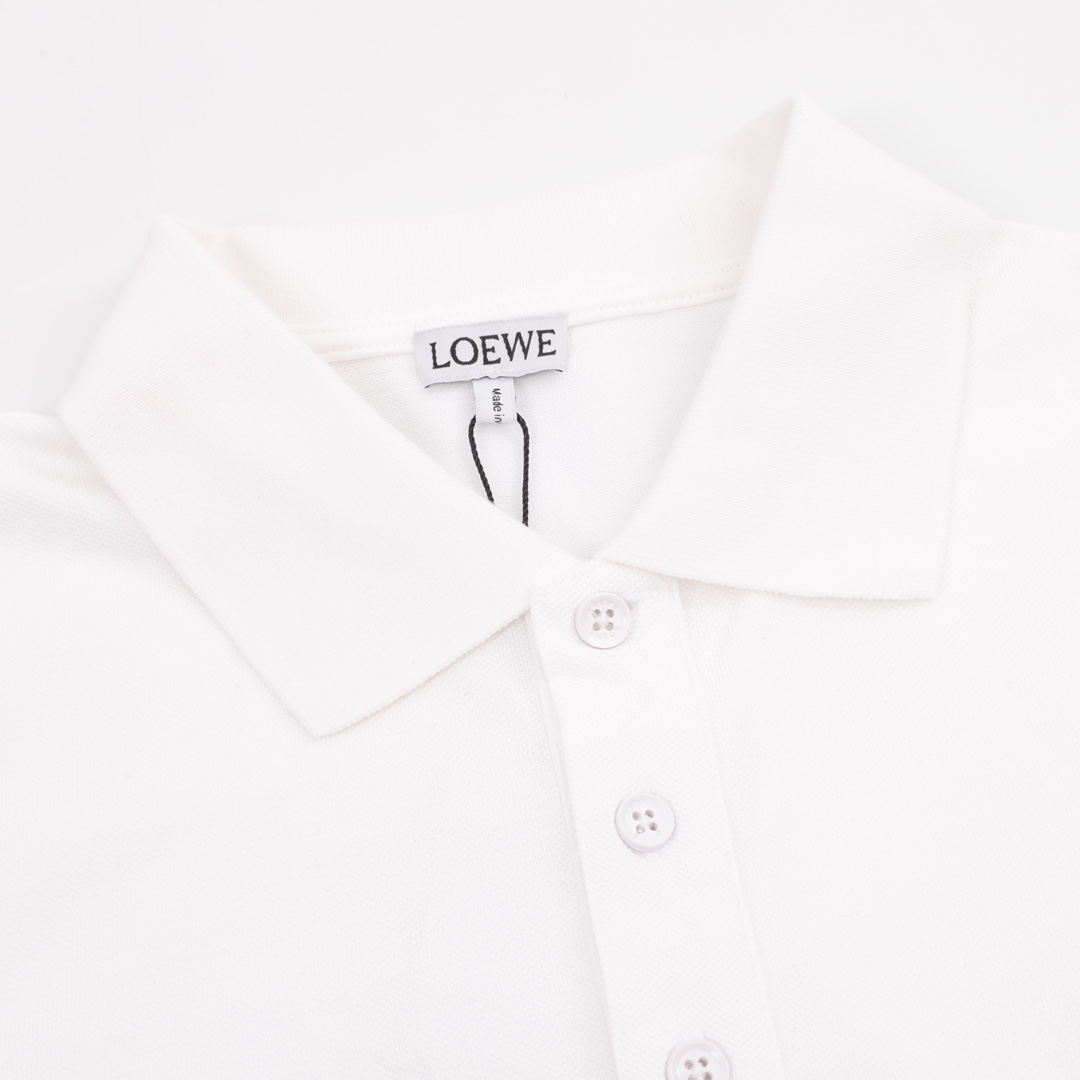 200 LOEWE/罗意威 小标logo丝光面料polo衫