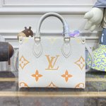 Louis Vuitton LV Onthego Handbags Tote Bags UK 7 Star Replica
 Beige White Empreinte​ Mini M46513