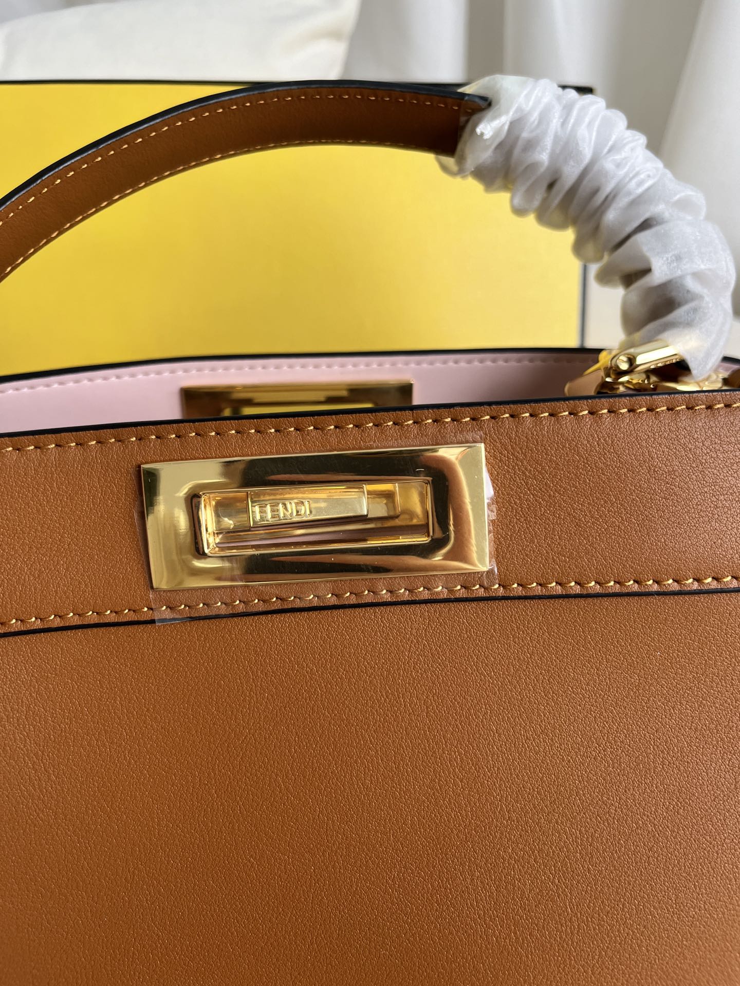 Fendi Peekaboo ISeeU Medium Brown Leather Top Handle Satchel Bag 4 i1684150401 442 3