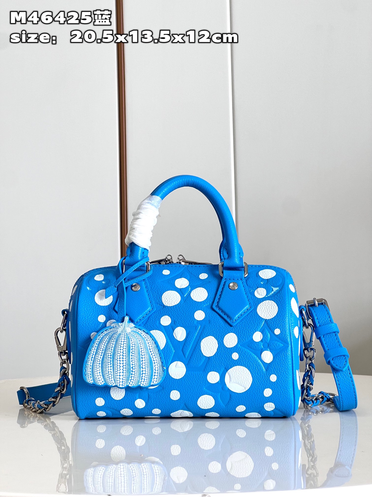 High Quality 1:1 Replica
 Louis Vuitton LV Speedy Bags Handbags Blue Empreinte​ Cowhide M46425