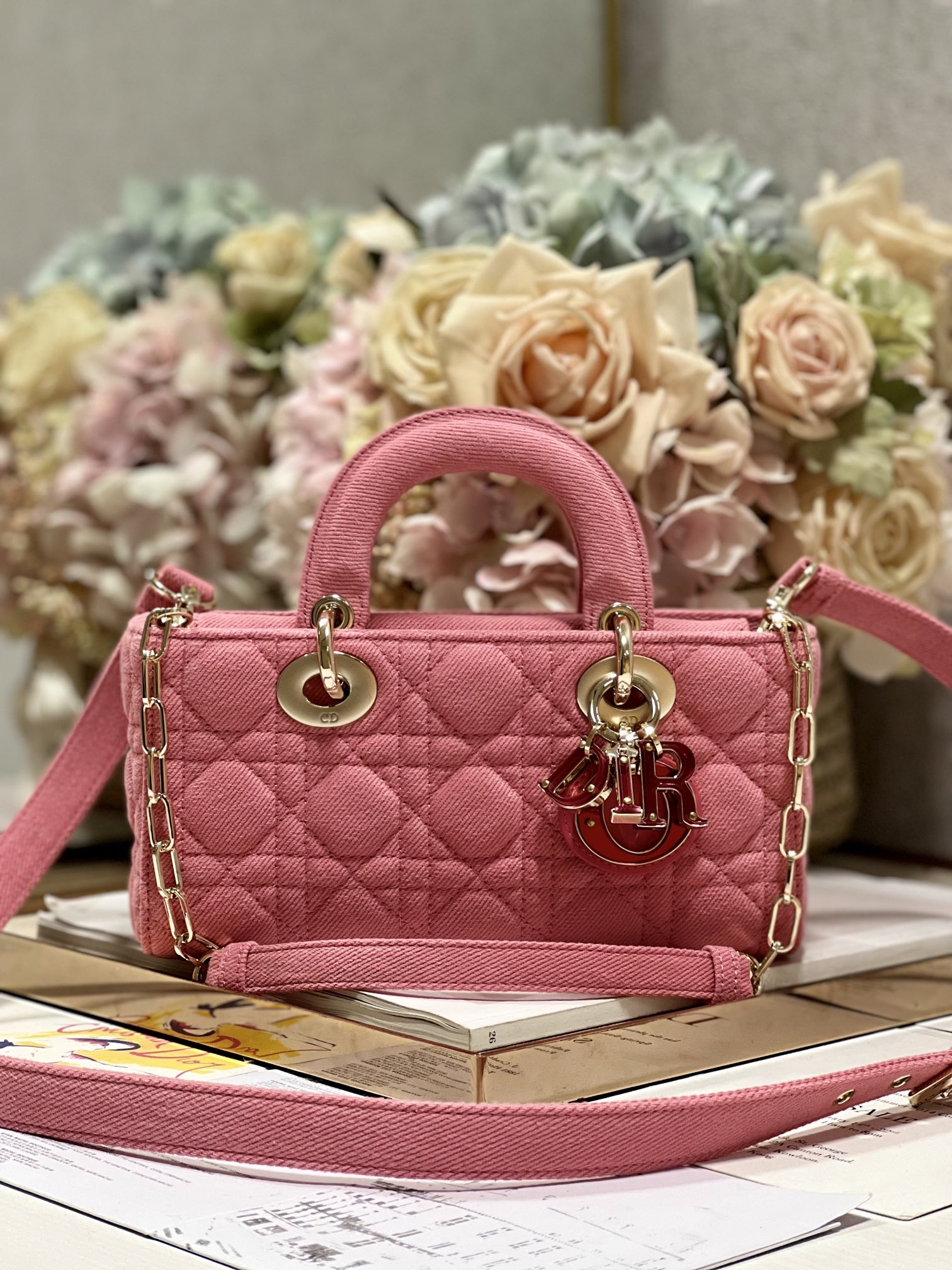 Dior Lady Good
 Handbags Crossbody & Shoulder Bags Buy High Quality Cheap Hot Replica
 Pink Denim