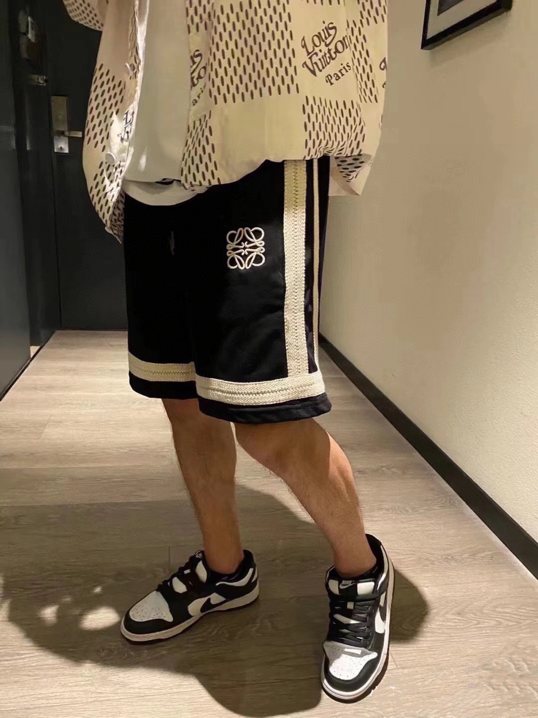 CU K08-top Version: Loewe Embroidered Shorts with Unique Details & Japanese Influence - 图片 1