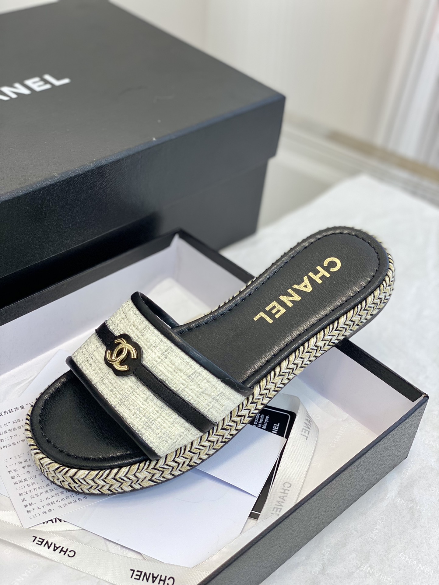 Chanel23新款中古拖鞋！精致的