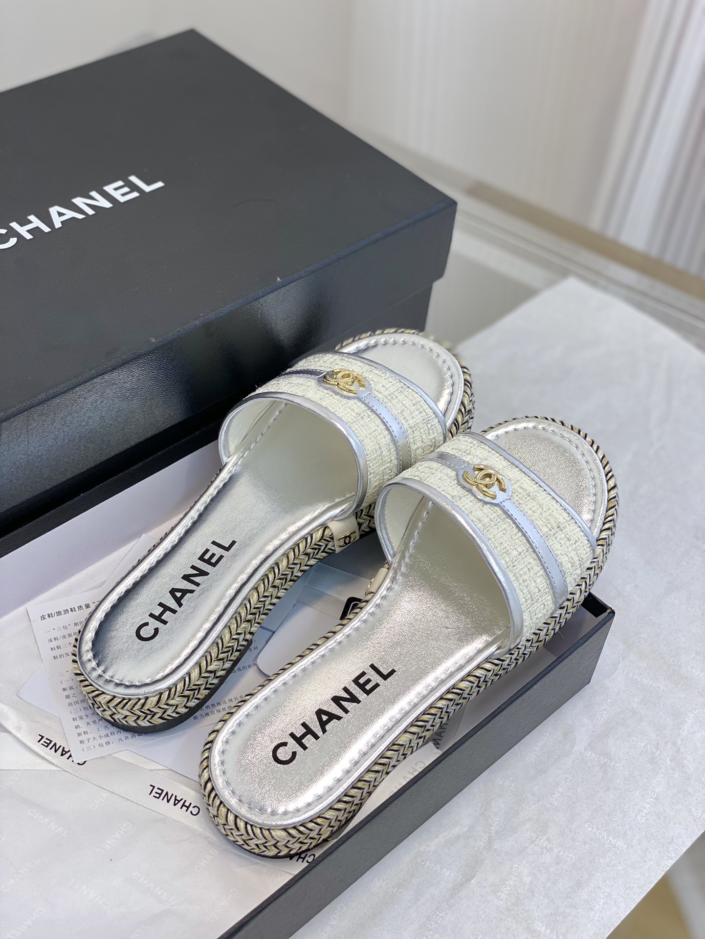 Chanel23新款中古拖鞋！精致的