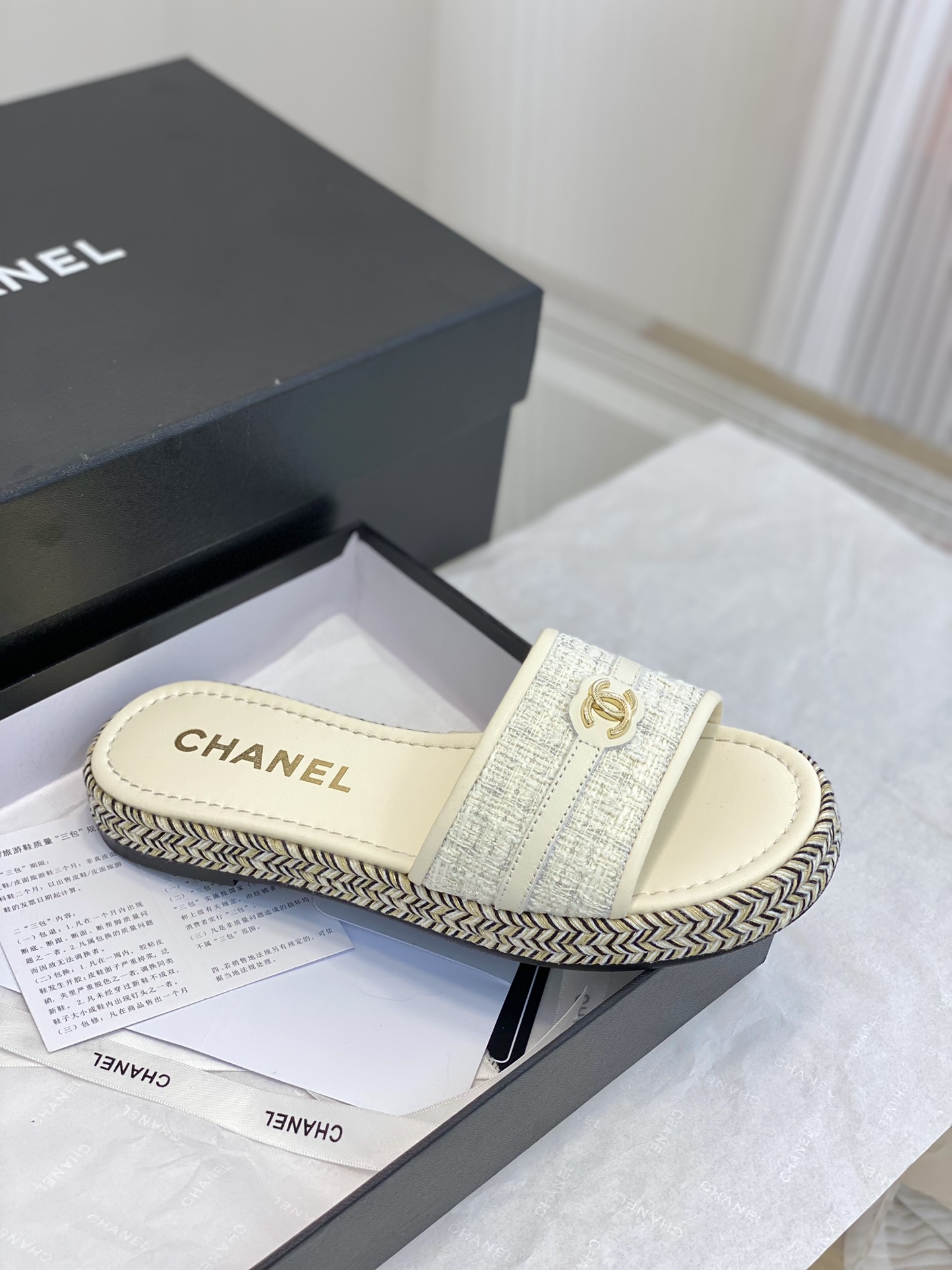 Chanel23新款中古拖鞋！精致的