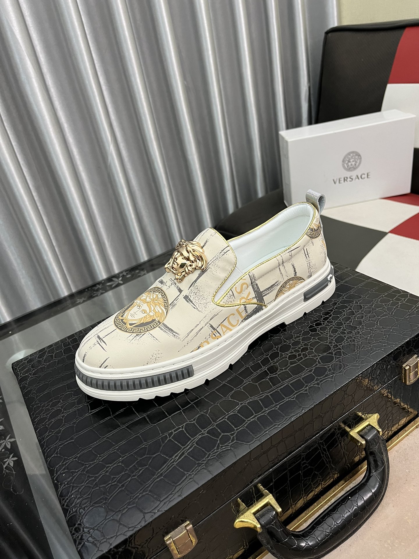 Versace Shoes Sneakers Men PU Casual