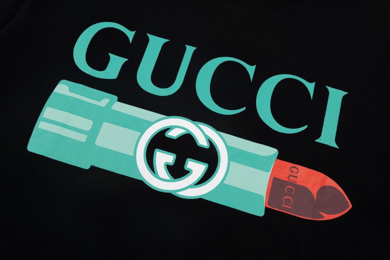 GUCci唇膏印花T恤 -