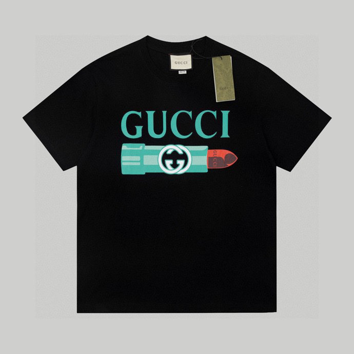 GUCci唇膏印花T恤 –