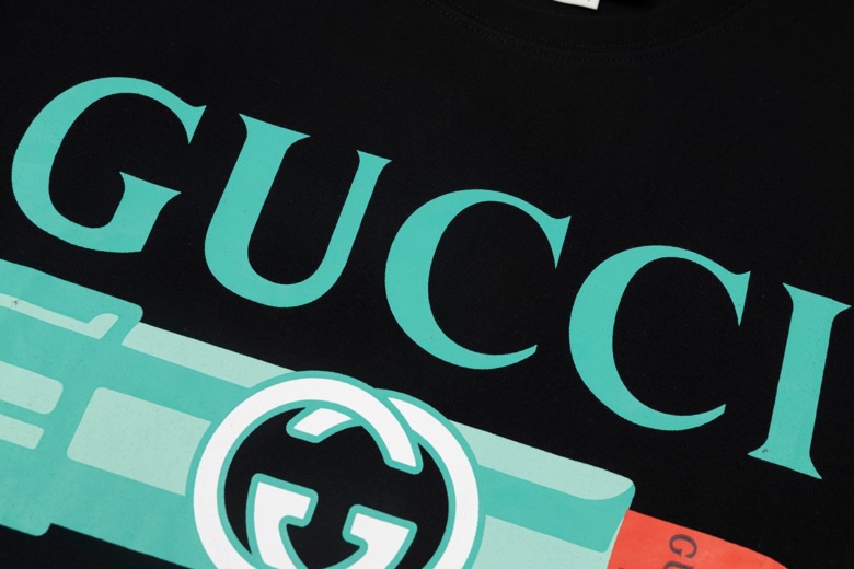 GUCci唇膏印花T恤 -