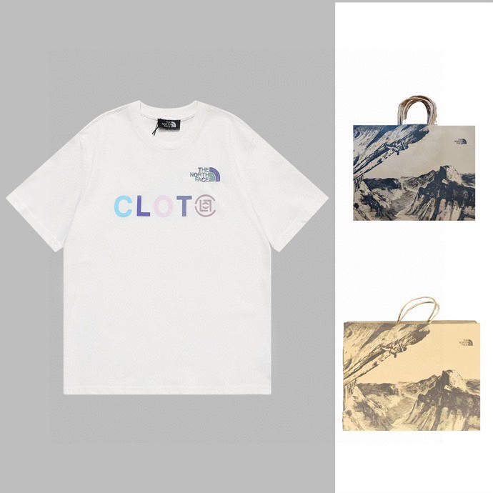 THE NORTH FACE x CLOT 北面联名款 SS23 冠希同款字母印花圆领短袖T恤