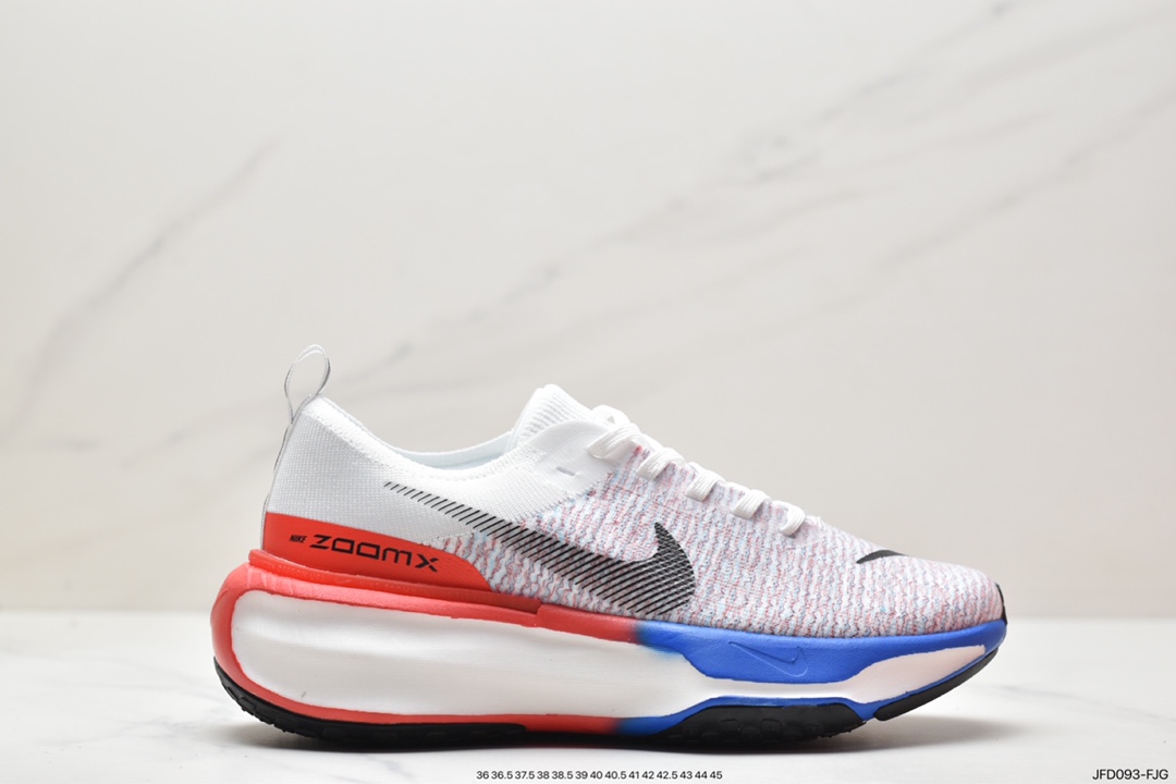 170 ZoomX Invincible Run Flyknit 3”White/Black/Red”不可战胜3代慢跑鞋“针织白黑桔红” DR2615-022
