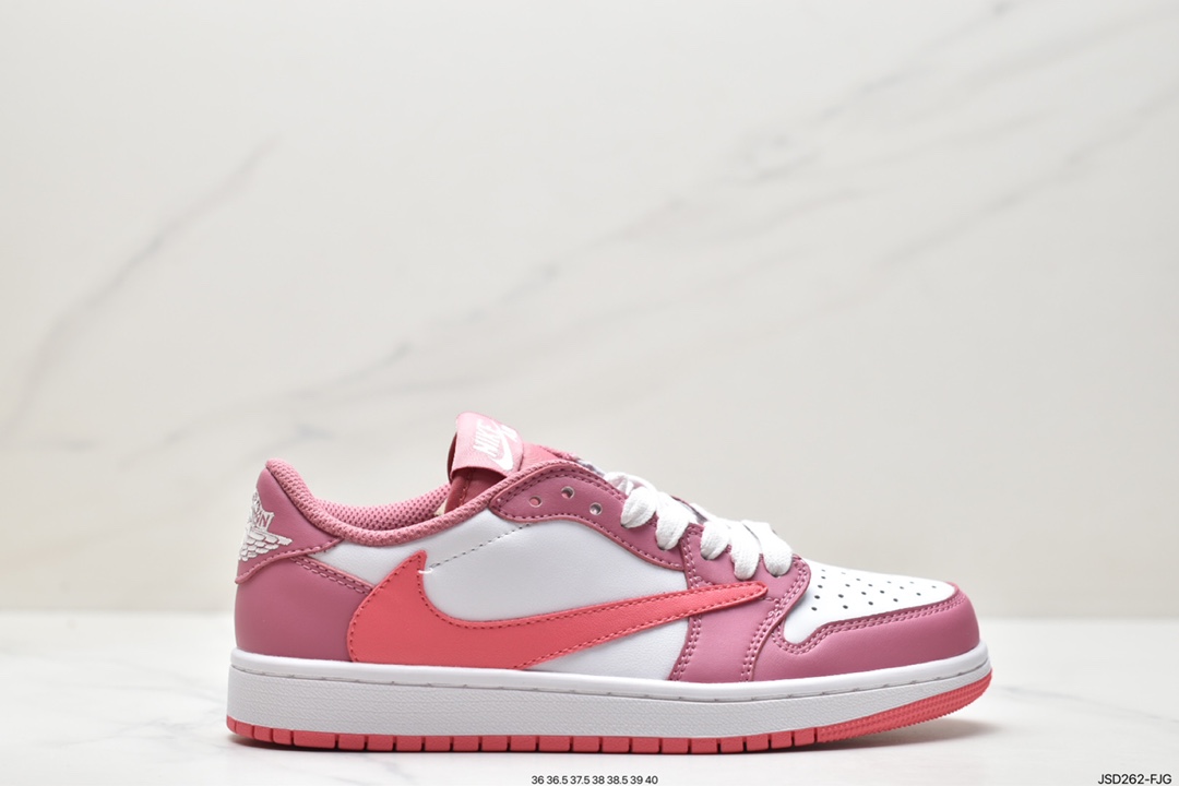 200 fragment design x Travis Scott x Nike Air Jordan 1 Low OG SP”Black/Green Toe”AJ1乔丹一代篮球鞋 DM7866-227