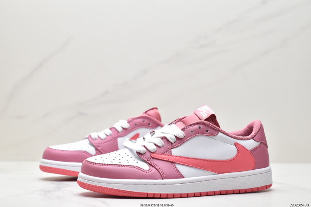 200 fragment design x Travis Scott x Nike Air Jordan 1 Low OG SP”Black/Green Toe”AJ1乔丹一代篮球鞋 DM7866-227