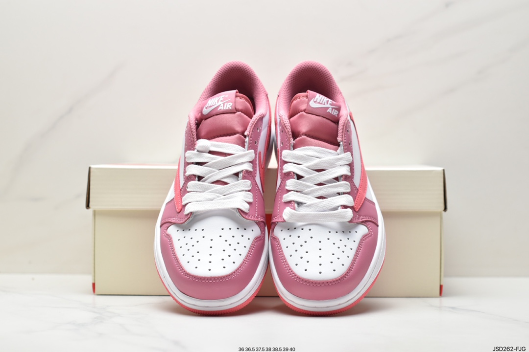 200 fragment design x Travis Scott x Nike Air Jordan 1 Low OG SP”Black/Green Toe”AJ1乔丹一代篮球鞋 DM7866-227