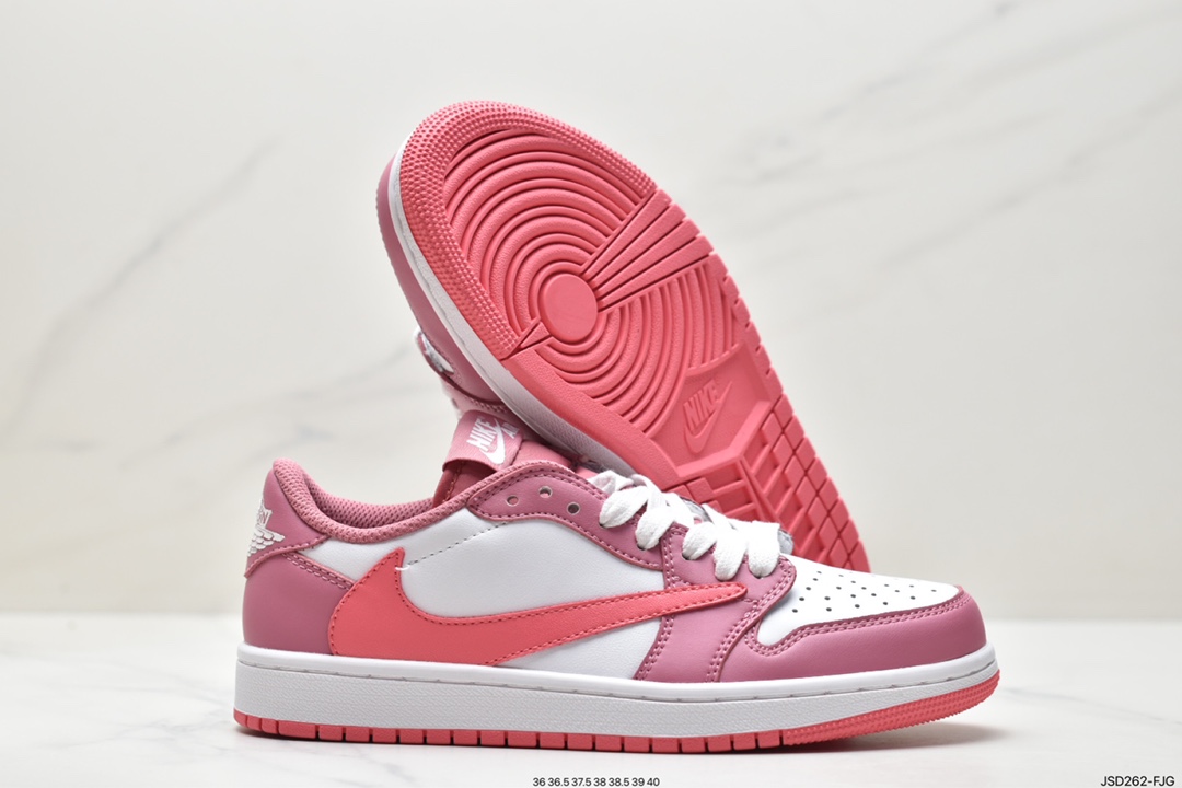 200 fragment design x Travis Scott x Nike Air Jordan 1 Low OG SP”Black/Green Toe”AJ1乔丹一代篮球鞋 DM7866-227