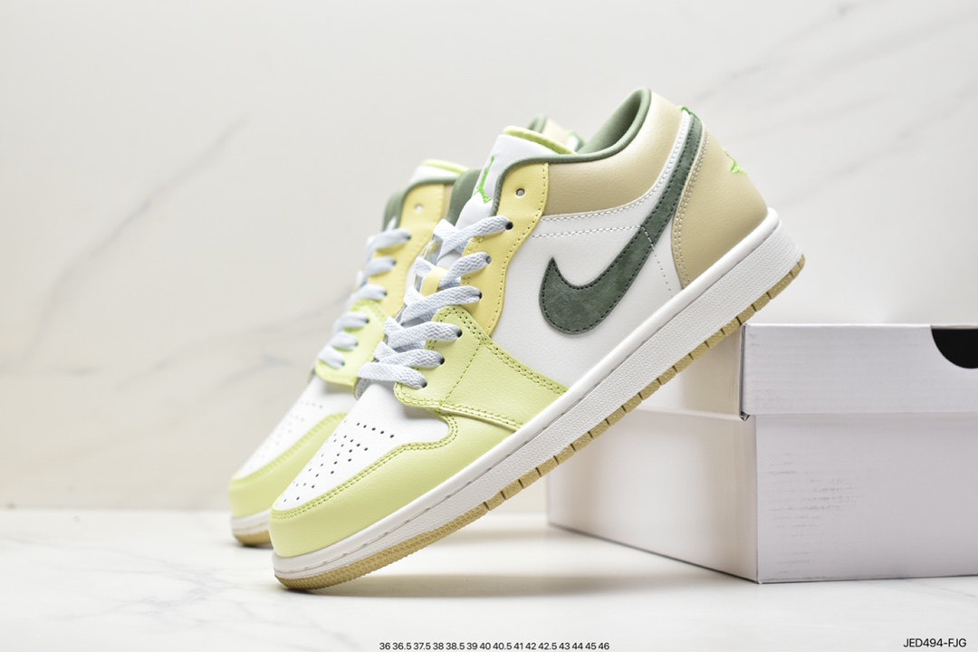 150 耐克Nike Air Jordan 1 Mid”Green Yellow”AJ1乔丹一代中帮篮球鞋 DC0774-501