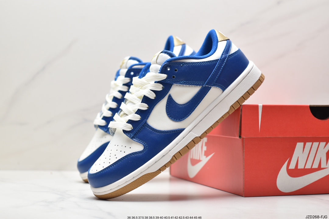 NIKE SB Dunk Low White Blue Gold Cost-effective Ceiling FB7173-141