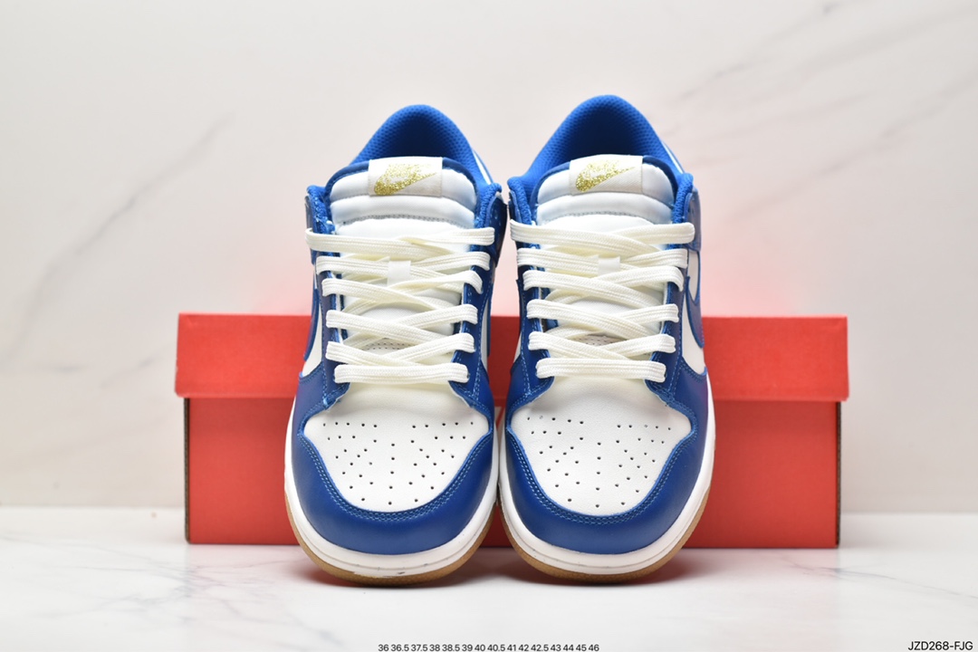 NIKE SB Dunk Low White Blue Gold Cost-effective Ceiling FB7173-141