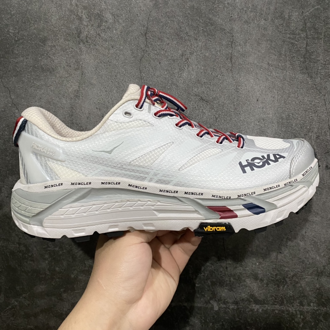 [G version made in Dongguan] Moncler x HOKA ONE ONE Mafate Speed ??2 Low Mafate 2nd generation series low-top lightweight outdoor cross-country leisure sports jogging shoes