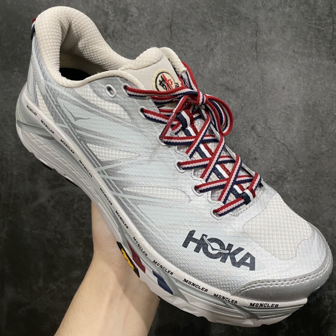 [G version made in Dongguan] Moncler x HOKA ONE ONE Mafate Speed ??2 Low Mafate 2nd generation series low-top lightweight outdoor cross-country leisure sports jogging shoes