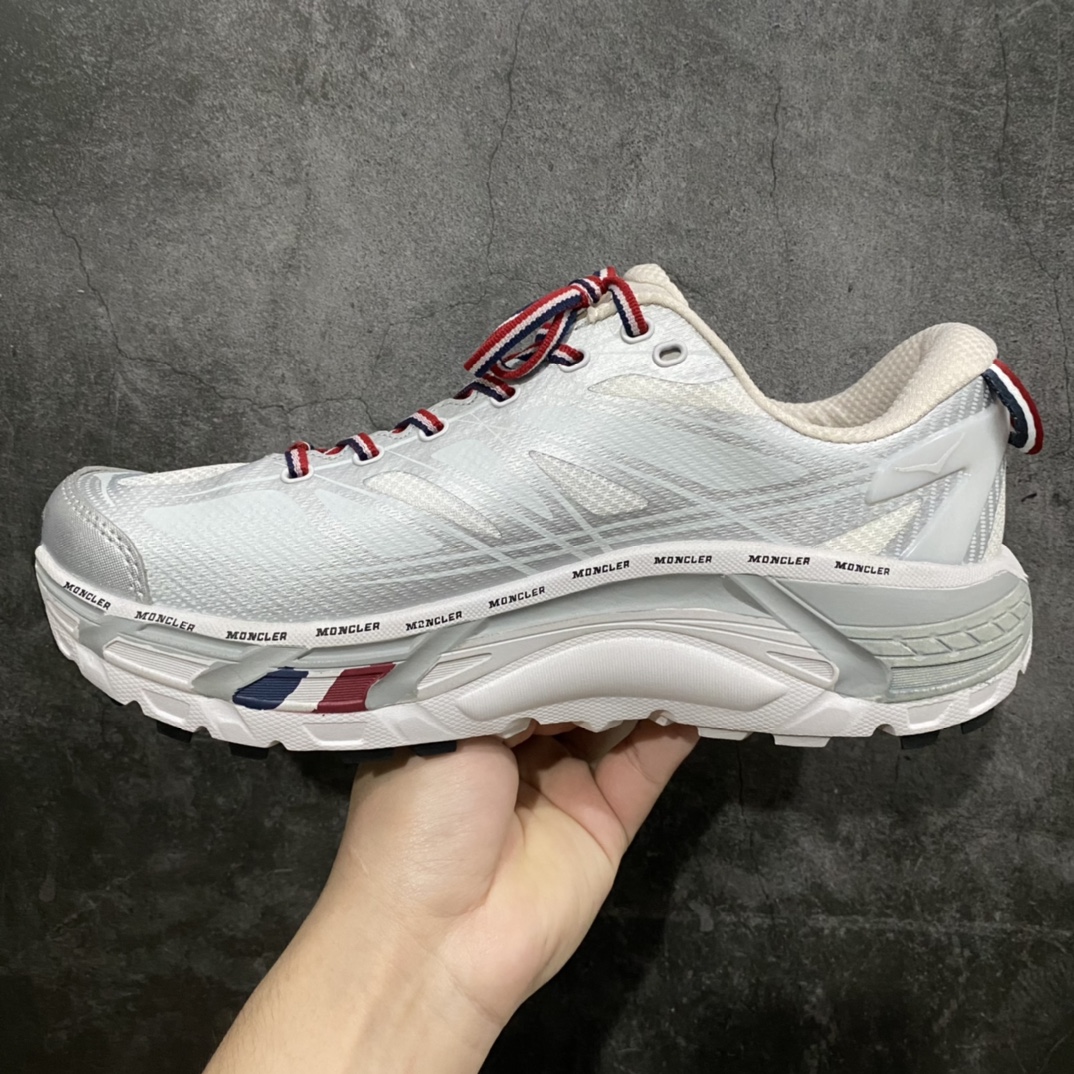 [G version made in Dongguan] Moncler x HOKA ONE ONE Mafate Speed ??2 Low Mafate 2nd generation series low-top lightweight outdoor cross-country leisure sports jogging shoes