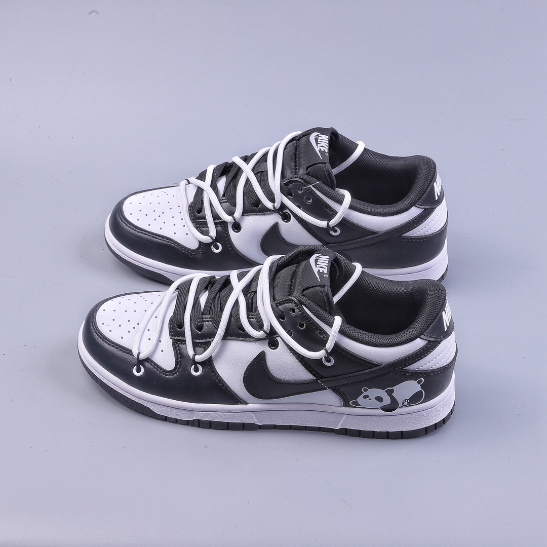 240 Futura x Nike Dunk Low 黑白熊猫SB联名 解构绑带滑板鞋 DD1391-100