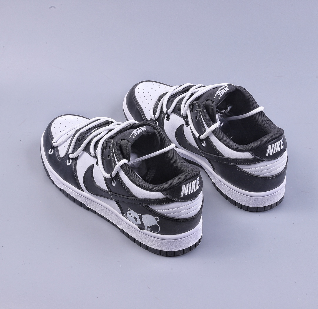 240 Futura x Nike Dunk Low 黑白熊猫SB联名 解构绑带滑板鞋 DD1391-100