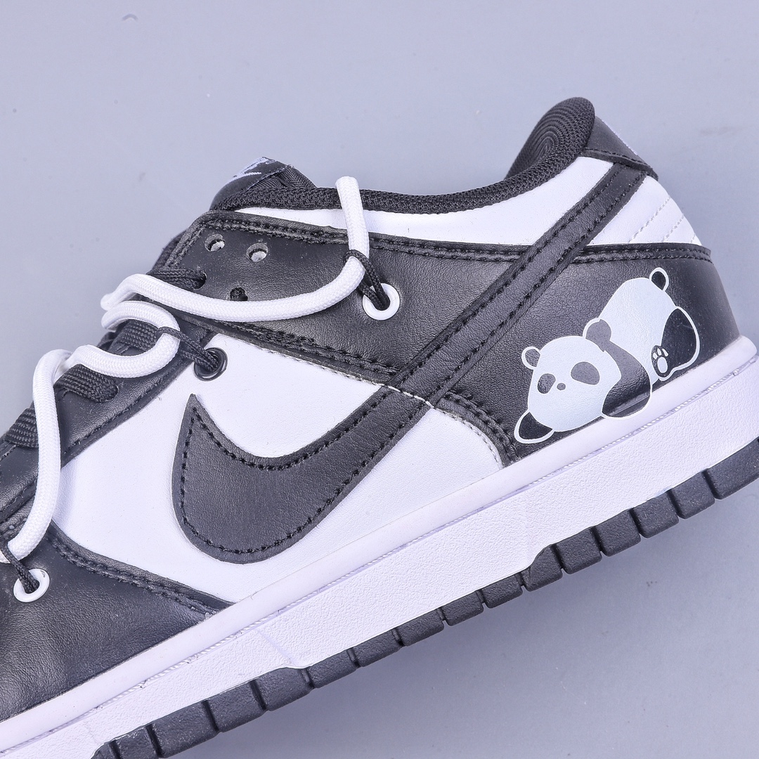 240 Futura x Nike Dunk Low 黑白熊猫SB联名 解构绑带滑板鞋 DD1391-100