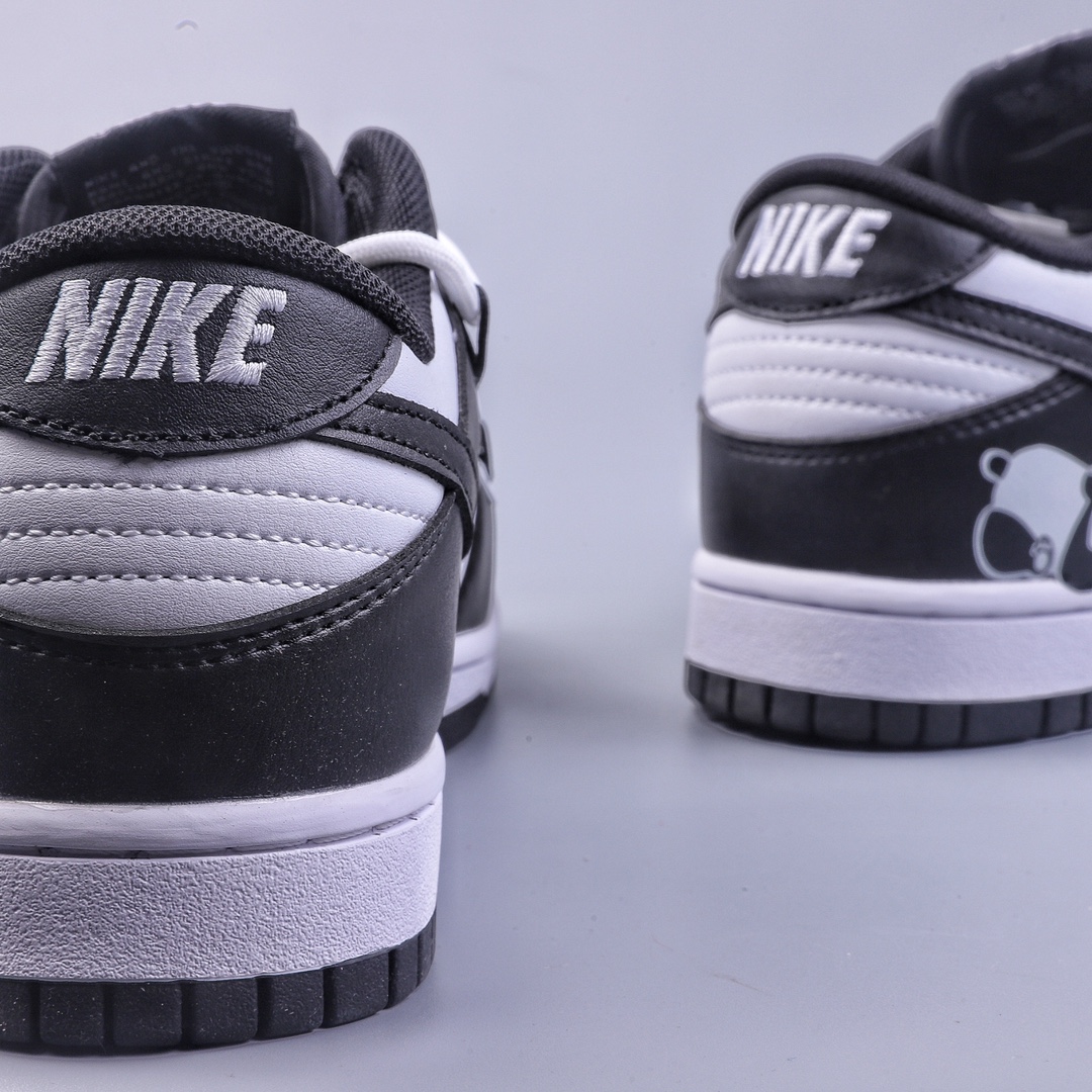 240 Futura x Nike Dunk Low 黑白熊猫SB联名 解构绑带滑板鞋 DD1391-100