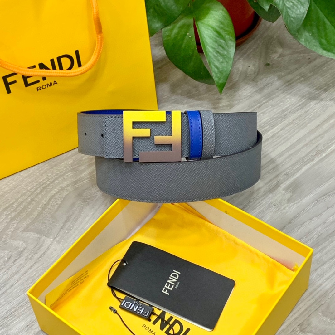 FENDl芬迪宽40MM双面原版小牛
