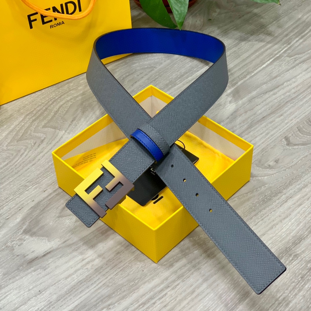 FENDl芬迪宽40MM双面原版小牛