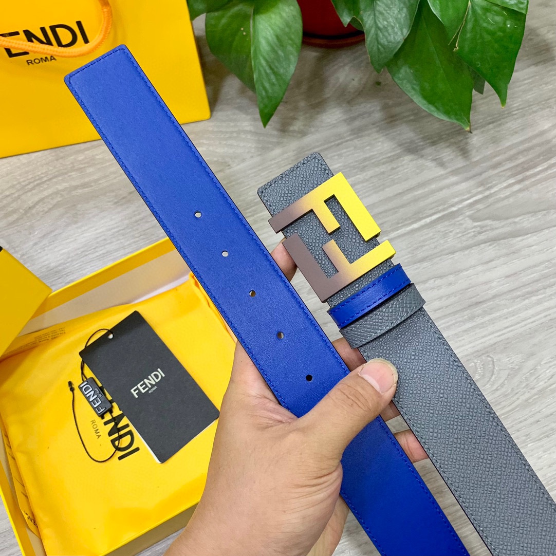 FENDl芬迪宽40MM双面原版小牛