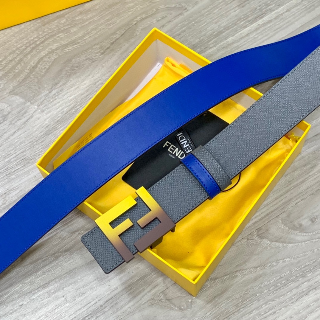 FENDl芬迪宽40MM双面原版小牛