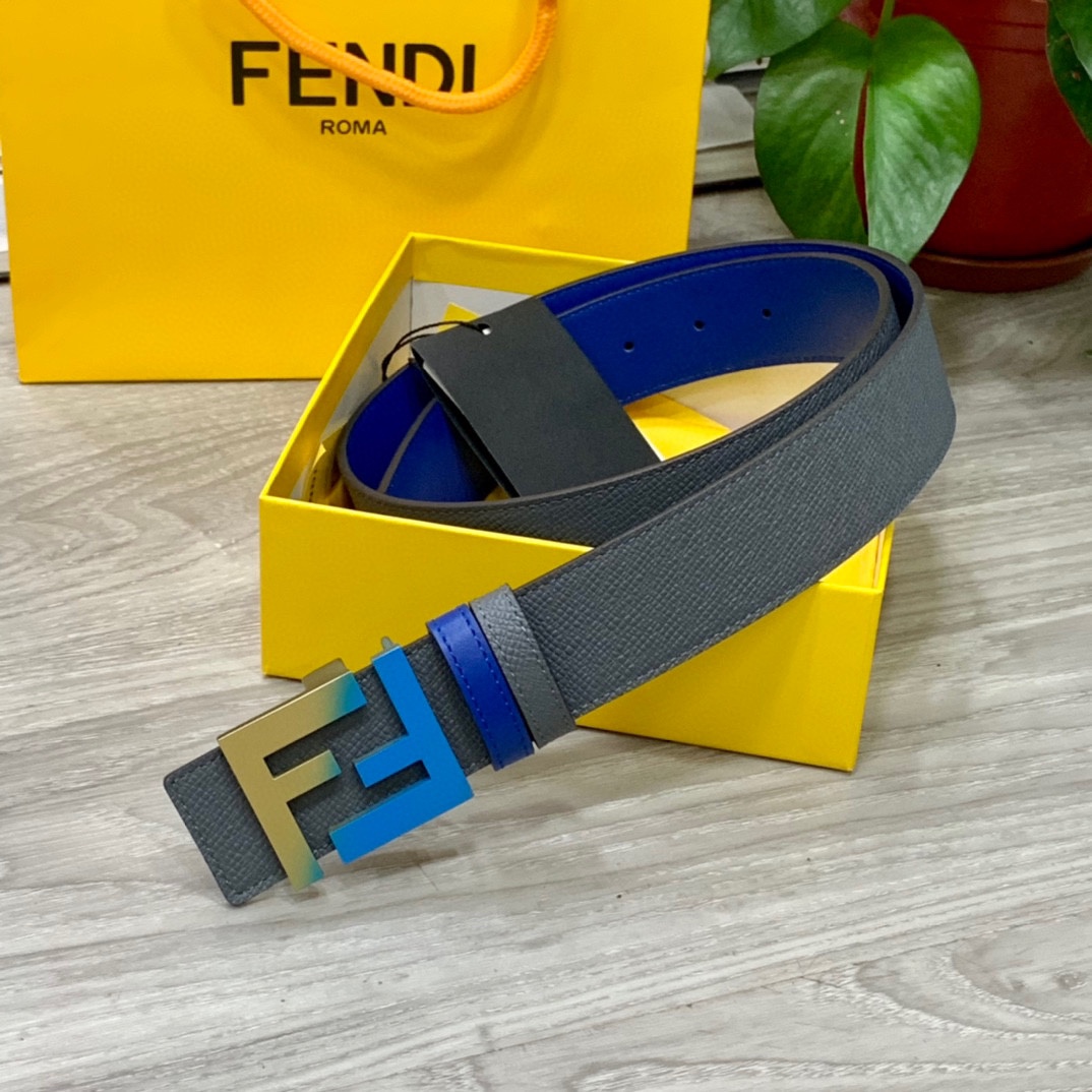 FENDl芬迪宽40MM双面原版小牛