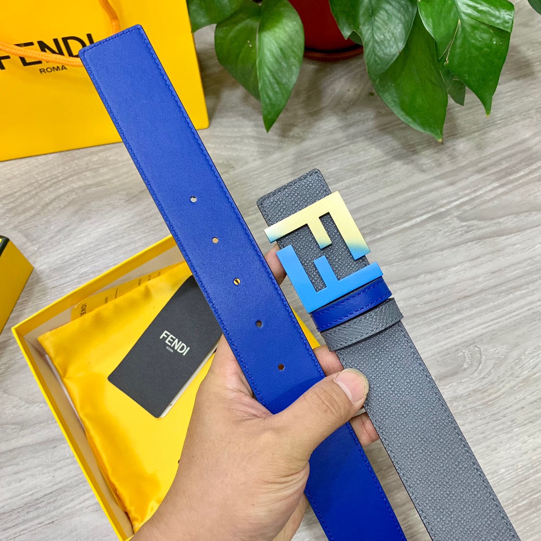 FENDl芬迪宽40MM双面原版小牛