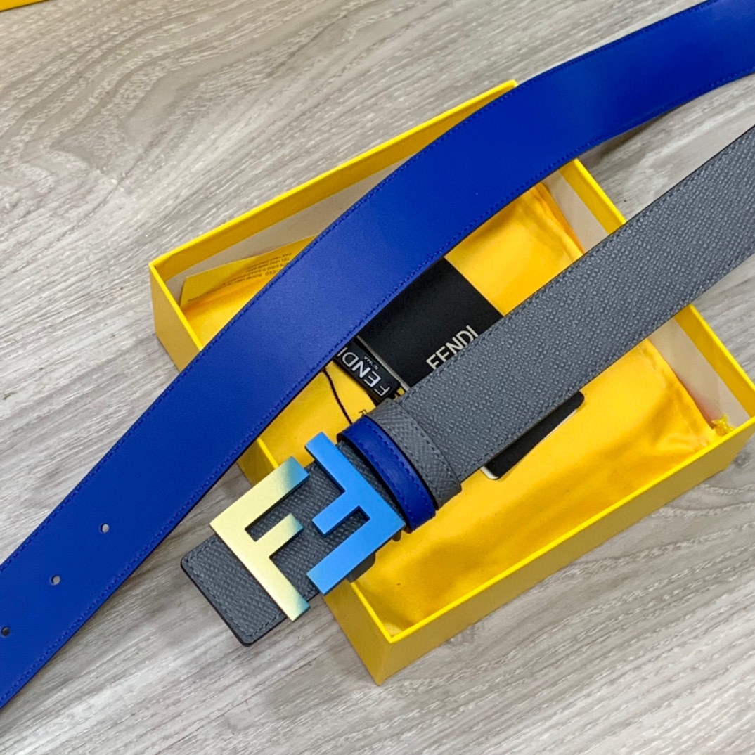 FENDl芬迪宽40MM双面原版小牛