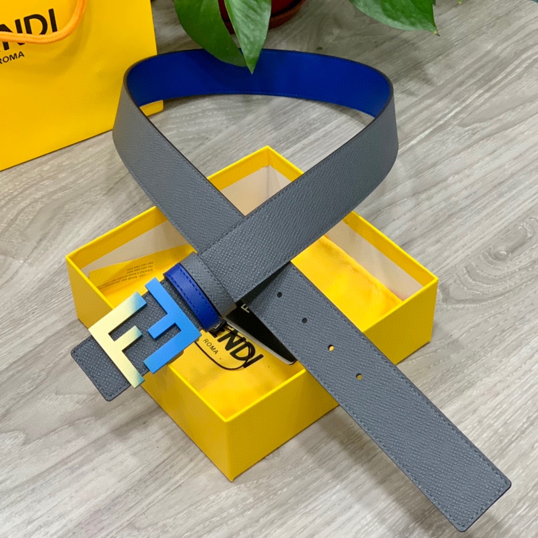 FENDl芬迪宽40MM双面原版小牛