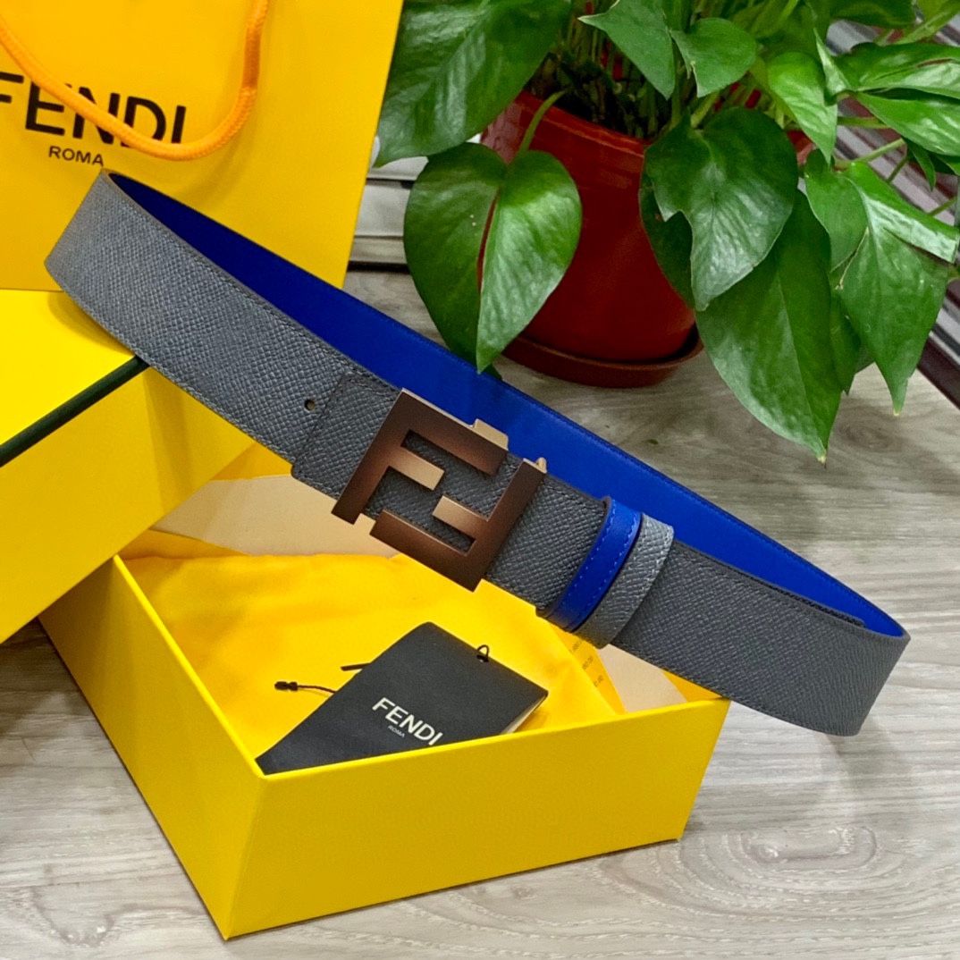 FENDl芬迪宽40MM双面原版小牛