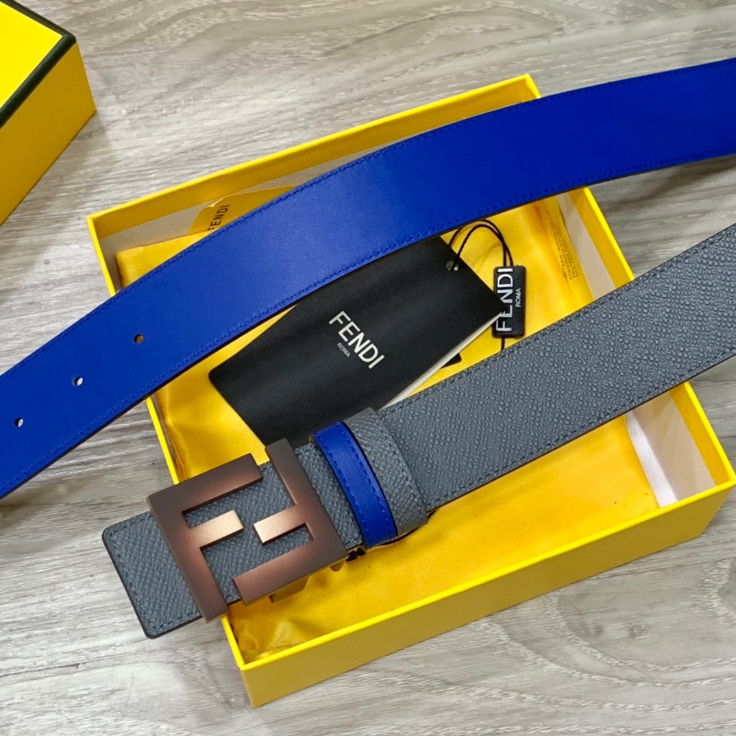 FENDl芬迪宽40MM双面原版小牛