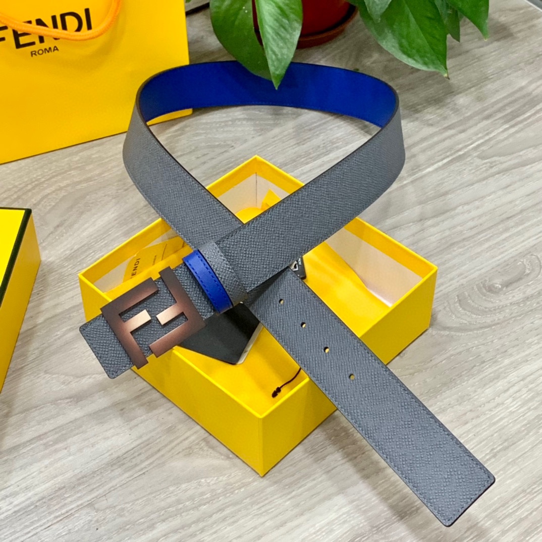 FENDl芬迪宽40MM双面原版小牛