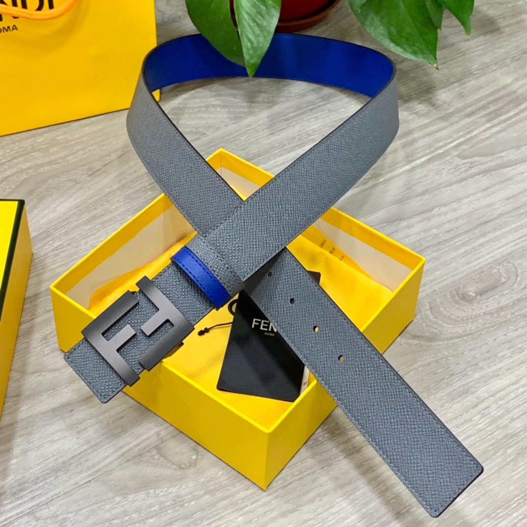FENDl芬迪宽40MM双面原版小牛