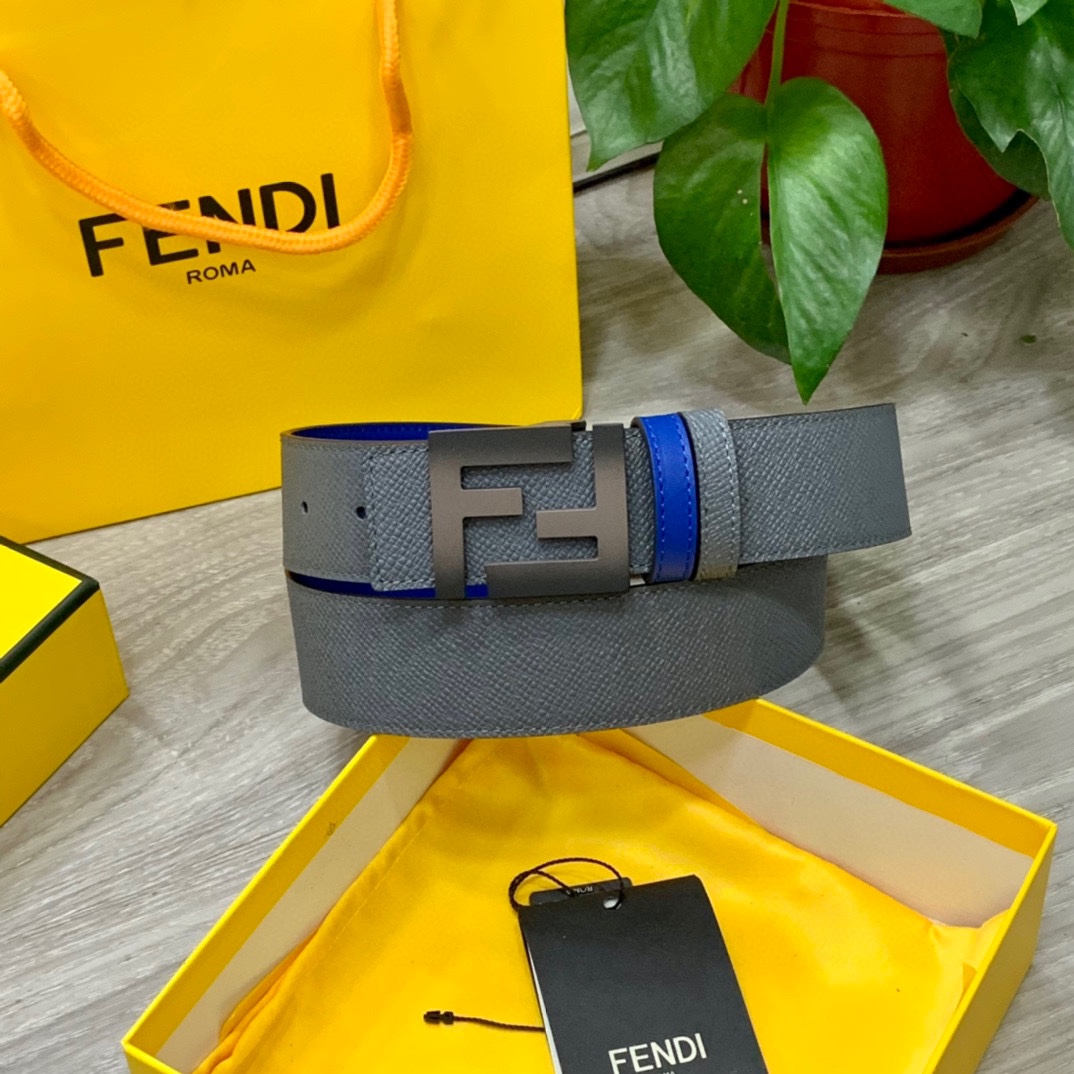FENDl芬迪宽40MM双面原版小牛