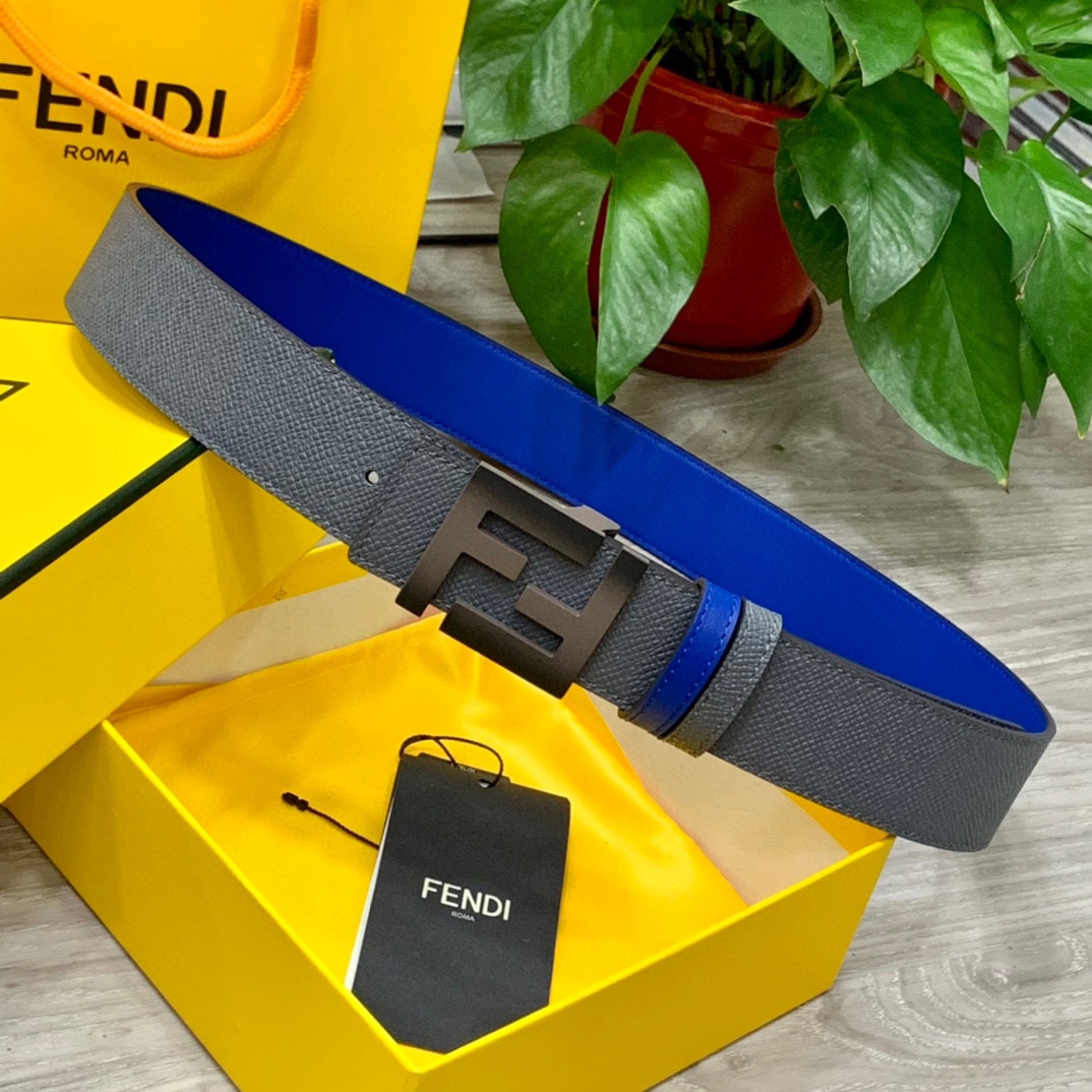 FENDl芬迪宽40MM双面原版小牛