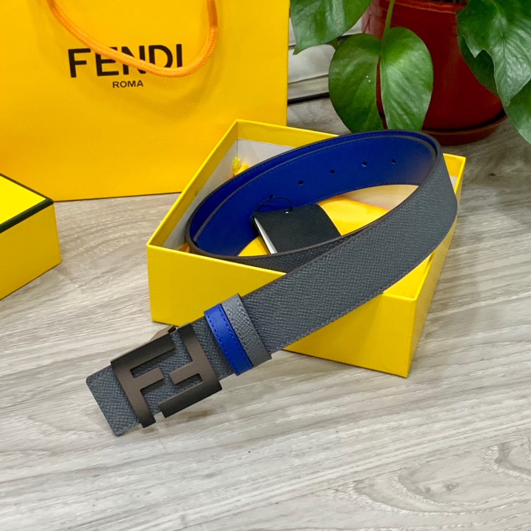 FENDl芬迪宽40MM双面原版小牛